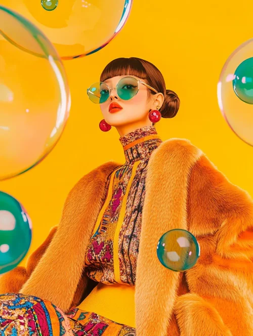 Vibrant Bubble Fashion
