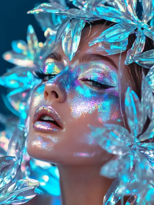 Iridescent Floral Glow