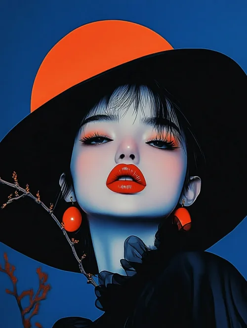 Orange-Top Hat Elegance