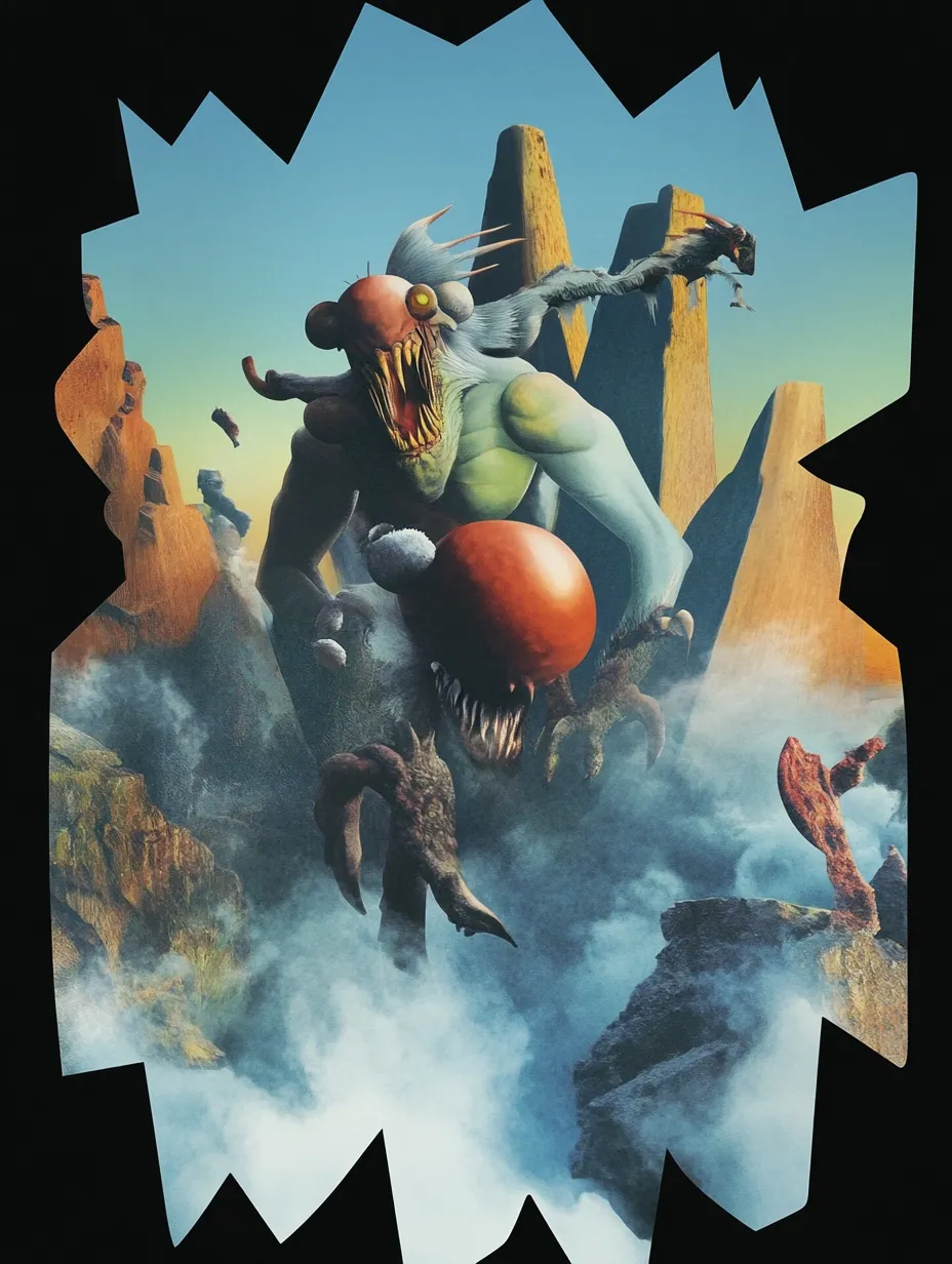 Misty Canyon Monster monster fantasy creature AI Image Generated by ...