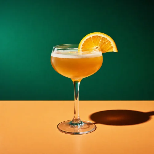 Cocktail with Orange Wedge