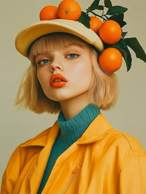 Vibrant Citrus Headpiece